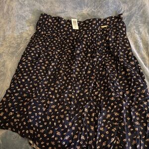 Torrid x Marilyn Monroe Hi Waisted Pull On Midi Multi Floral Skirt
